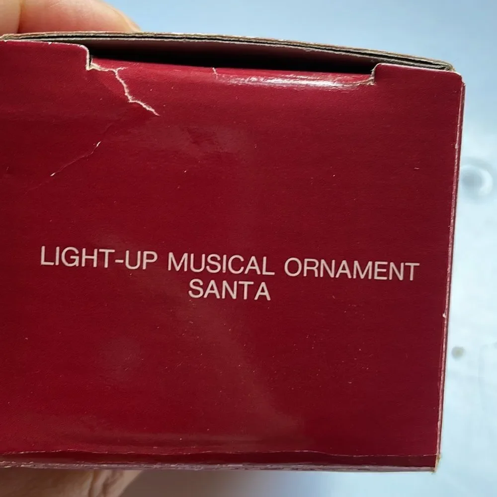 Vintage 1987 Avon Gift‎ Collection Santa Light Up Musical Ornament